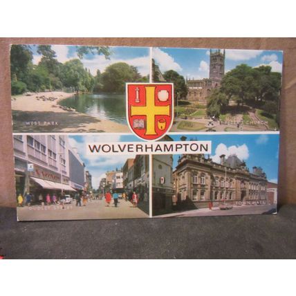 multiview, WOLVERHAMPTON. STAFFORDSHIRE unused postcard by J. Salmon =