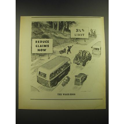 1968 Cartoon by Leslie Illingworth - The Wage-Hogs
