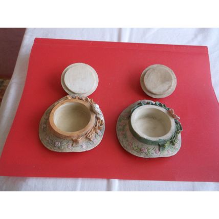 HATS CERAMIC X 2 PLUS ONE MISSING TOP (07/10)