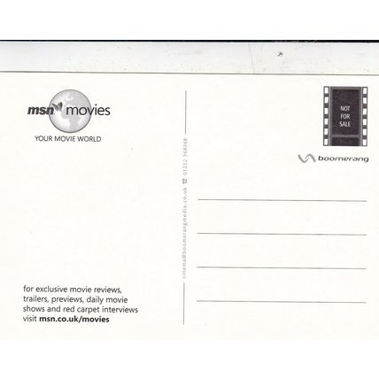 MSN Movies Advertising Postcard unused VGC