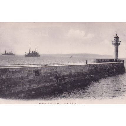 Brest Military Ships Antique French Postcard