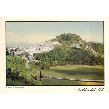 Postcard Salobreña, Pueblos Blancos, Costa del Sol, Malaga, Spain