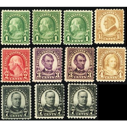 581/588, Mint NH 11 Fresh Stamps *WHOLESALE* CV $317.25 * Stuart Katz