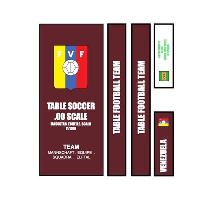 Table Football Soccer Subbuteo Box Label Venezuela 2019