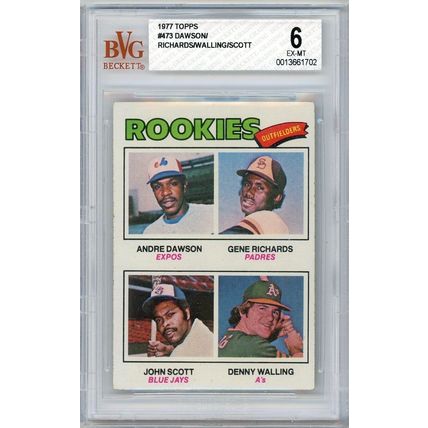 1977 Topps Andre Dawson Rookie #473 BVG Beckett 6 P1317