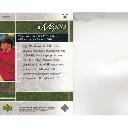 TIGER WOODS ROOKIE THE MAJORS 2001 AUTOGRAPHED PGA GOLF TOUR HOF WORLD CHAMPION
