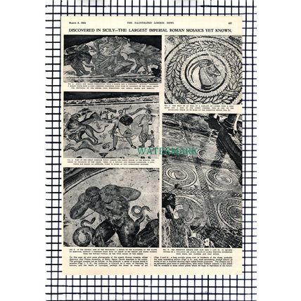 Vinicio Gentili Piazza Armerina Sicily Imperial Roman Villa - 1952 Article