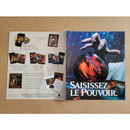 FRENCH LOTR CCG REALMS OF THE ELF LORDS ROTEL PROM0 ADVERT/SELL SHEET FRANCE