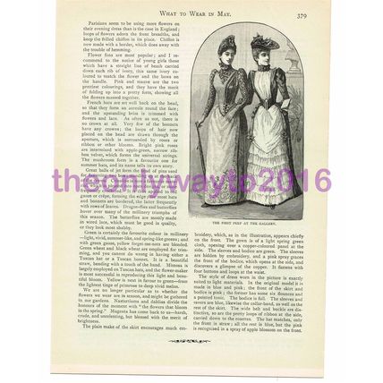 More Clothes for May, Victorian Ladies Fashion, Book Illustration, 1890