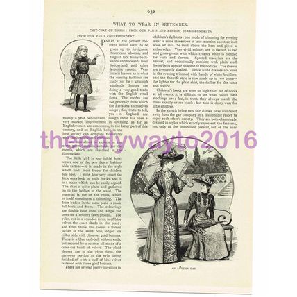Clothes for September, Victorian Ladies Fashion, Book Illustration (Print), 1890