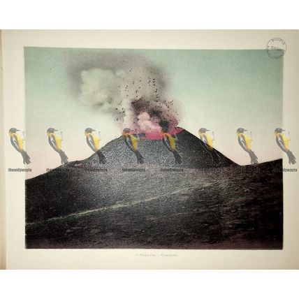 Naples, Vesuvius, The Crater, Italy, Book Illustration (Print), 1899