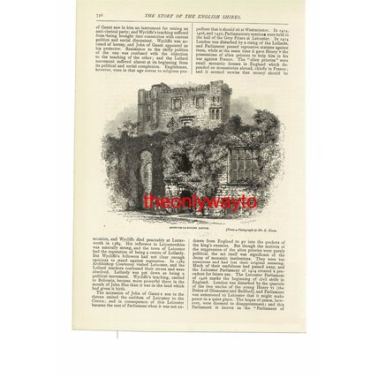Ashby-De-La-Zouche Castle, Leicestershire, Book Illustration (Print), 1890