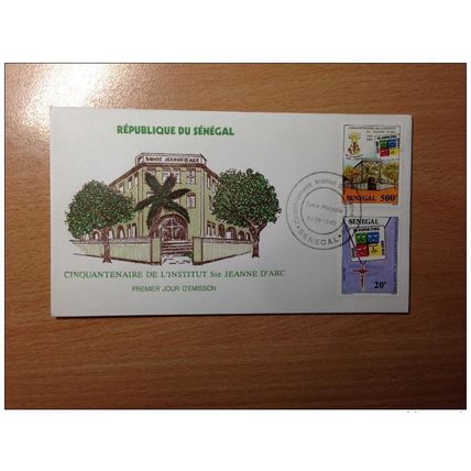 Sénégal FDC 1989 50 ans institut Ste Jeanne d'Arc Christ Religion Jesus Eglise