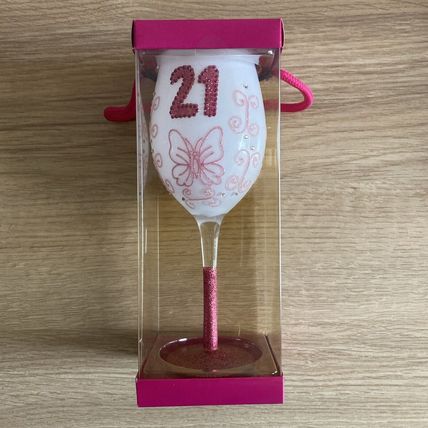 Happy 21st Birthday champagne glass