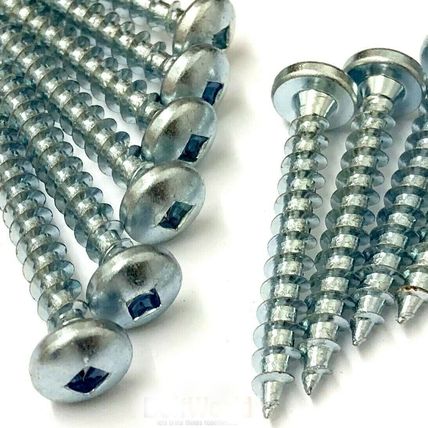 8g / 10g WOOD SCREWS ROBERTSON SQUARE DRIVE PAN, COUNTERSUNK HEAD CHIPBOARD