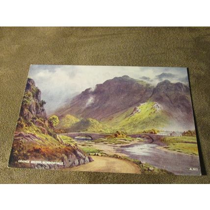 1930s Postcard - Borrowdale, Lake District Cumbria - Artist E.H Thompson A611