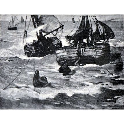 DEPARTURE OF FISHING SMACKS 1893 Hendrik Willem Mesdag PRINT