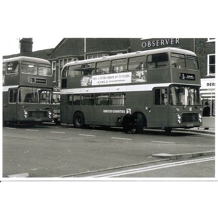 Black & White Photograph of United Counties Omnibus Co. Ltd. - OVV 852R
