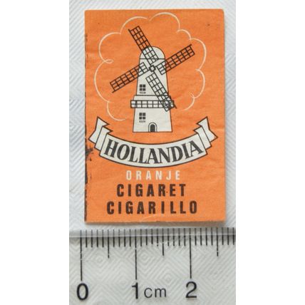 vintage Netherlands Matchbox Label - Hollandia Cigaret Cigarillo