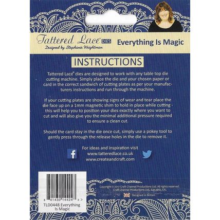 Tattered Lace. Everything Is Magic Die. Die Cutting Cardmaking Scrapbooking