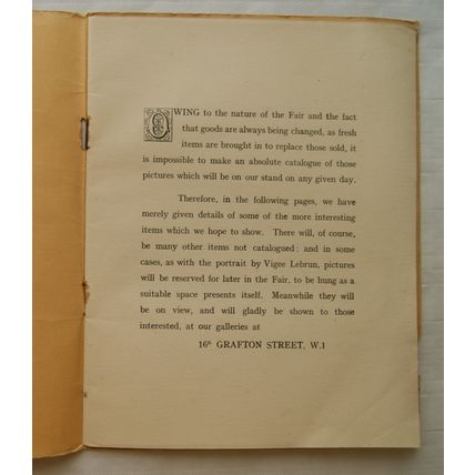 Antique Dealers Fair 1936 Fine Pictures Exhibited by Ellis & Smith