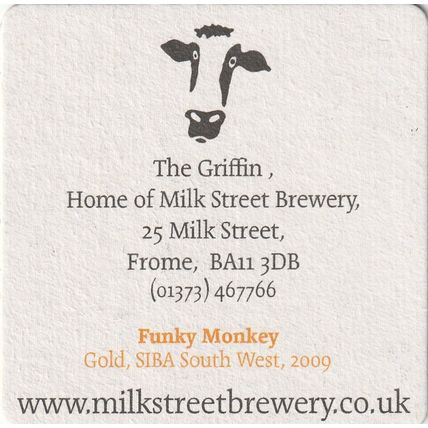 BEER MAT - MILK STREET BREWERY - THE GRIFFIN - (Cat No 003) - (2010)