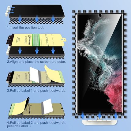LK 3 Pack for Samsung Galaxy S22 Ultra Screen Protector [Not Glass] Support