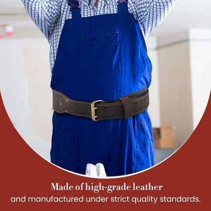 Style N Craft - 3" Wide, Long, Tapered Full-Grain Oiled Leather Work Belt, Durab