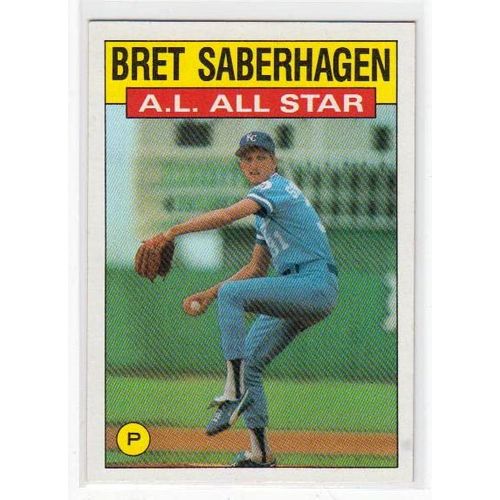 1986 Topps Bret Saberhagen baseball card #720 – Royals
