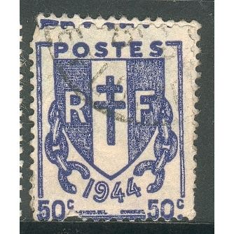 France 1945 - SG905 - 50c blue - Shield And Broken Chain - used