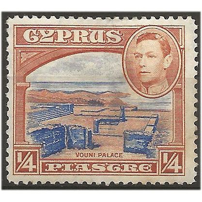 Cyprus 1938 SG151 1/4pi Ultramarine & Orange Mounted Mint .. ..