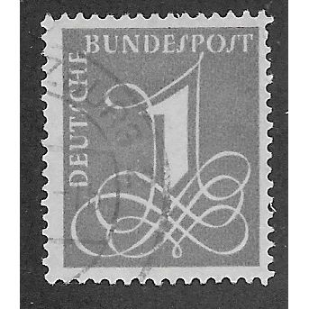 GER 1955 1pf 'NUMERAL' FINE USED (EBID63-123)
