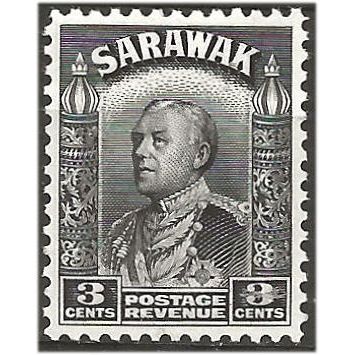Sarawak 1934 SG108 3c Black Mounted Mint . ..