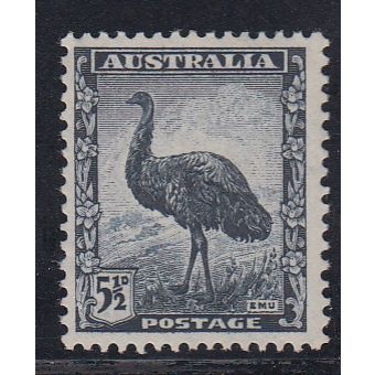 AUSTRALIA, 1942 5.5d Emu, SG 208 (Scott #196), mint hinged