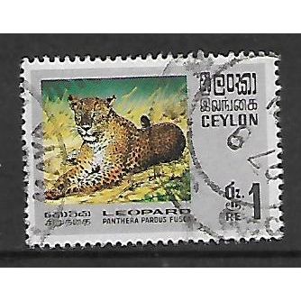 CEYLON 1970 WILDLIFE CONSERVATION 1R LEOPARD SG 564 FINE USED#2