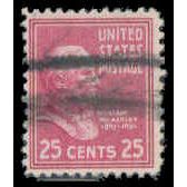 Used 829 25c William McKinley Just Clears M08125