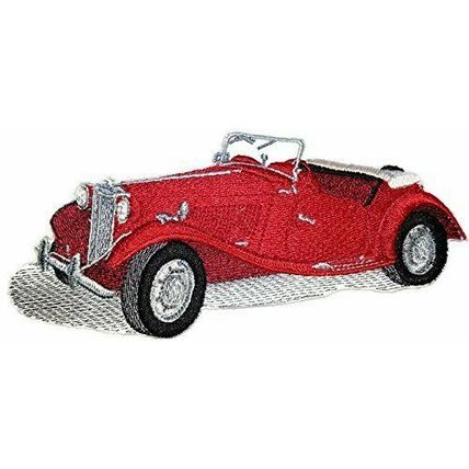 Classic Cars Collection [1952 MG TD] Embroidered Iron On/Sew patch [6" x 3"]