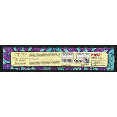 Copal White, Namaste India Traditional Incense, 15 Gram Box