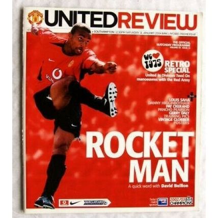 2004 programme Manchester United v. Southampton