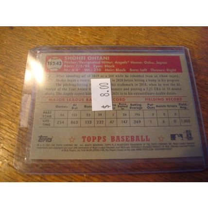 2021 Topps, SHOHEI OHTANI, Angels, #T52-43, 1952 Style, Angels