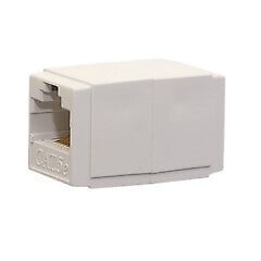 Pack of 2] Unshielded Cat5e Coupler, White, RJ45 Female