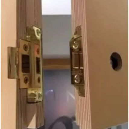 Old Rebated Mortice Lock 2 Lever Has 1 Working Key and Keeper (LEFT HANDED LOCK)