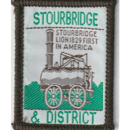 Scout Badge UK - Stourbridge - Brown Boarder - Black Back (BY24)