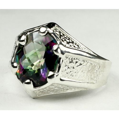 Mystic Fire Topaz, 925 Sterling Silver Gothic Ring, SR234