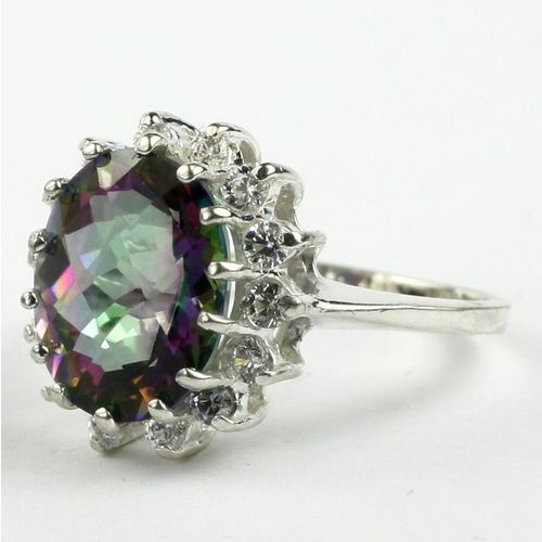 Mystic Fire Topaz, 925 Sterling Silver Ring, SR283