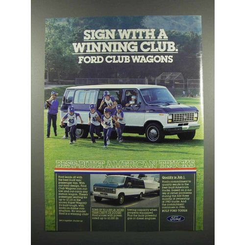 1983 Ford Club Wagon Ad - A Winning Club