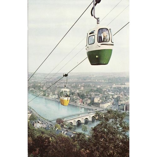Postcard Namur Cable Car Lift Belgium 1960 Teleferique et Vue Panoramique