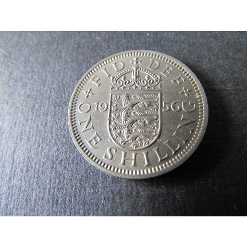 1956 QUEEN ELIZABETH II ENGLISH SHIELD ONE SHILLING FREE POST. (x) AAL