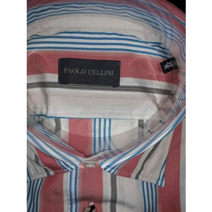 Paolo Cellini Mens Cotton Multi Colour Stripe L/S Shirt (38) £55