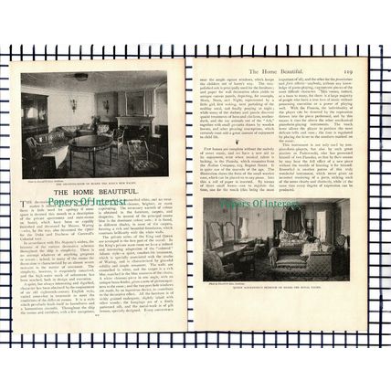 (6717) Queen Alexandra King's Royal Yacht Messrs Waring - c .1900 Article